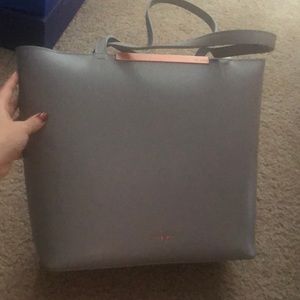 Ted Baker tote bag core leather large shopper mint